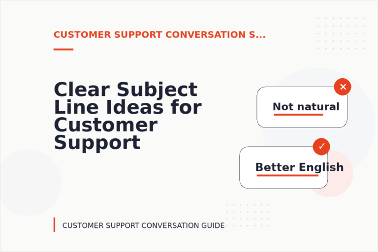 Clear Subject Line Ideas for Customer Support Conversations