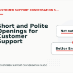 Short and Polite Openings for Customer Support Conversation English