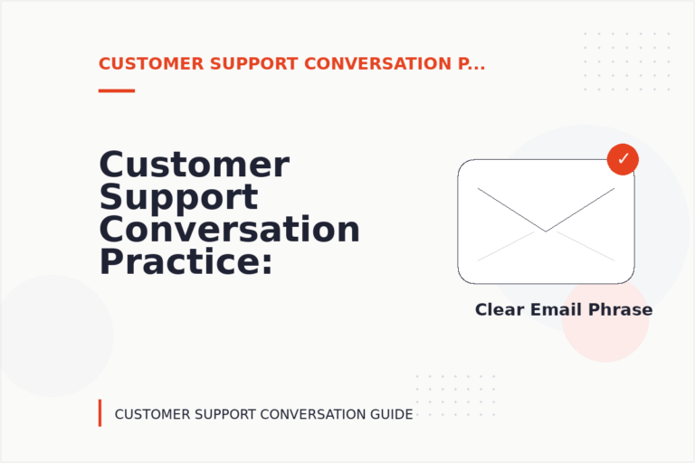 Customer Support Conversation Practice: Email and Message Examples